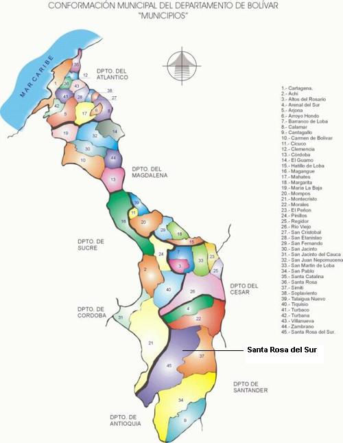 DEPARTAMENTO DE BOLIVAR UBICACION, EXTENSION Y LIMITES DE BOLIVAR